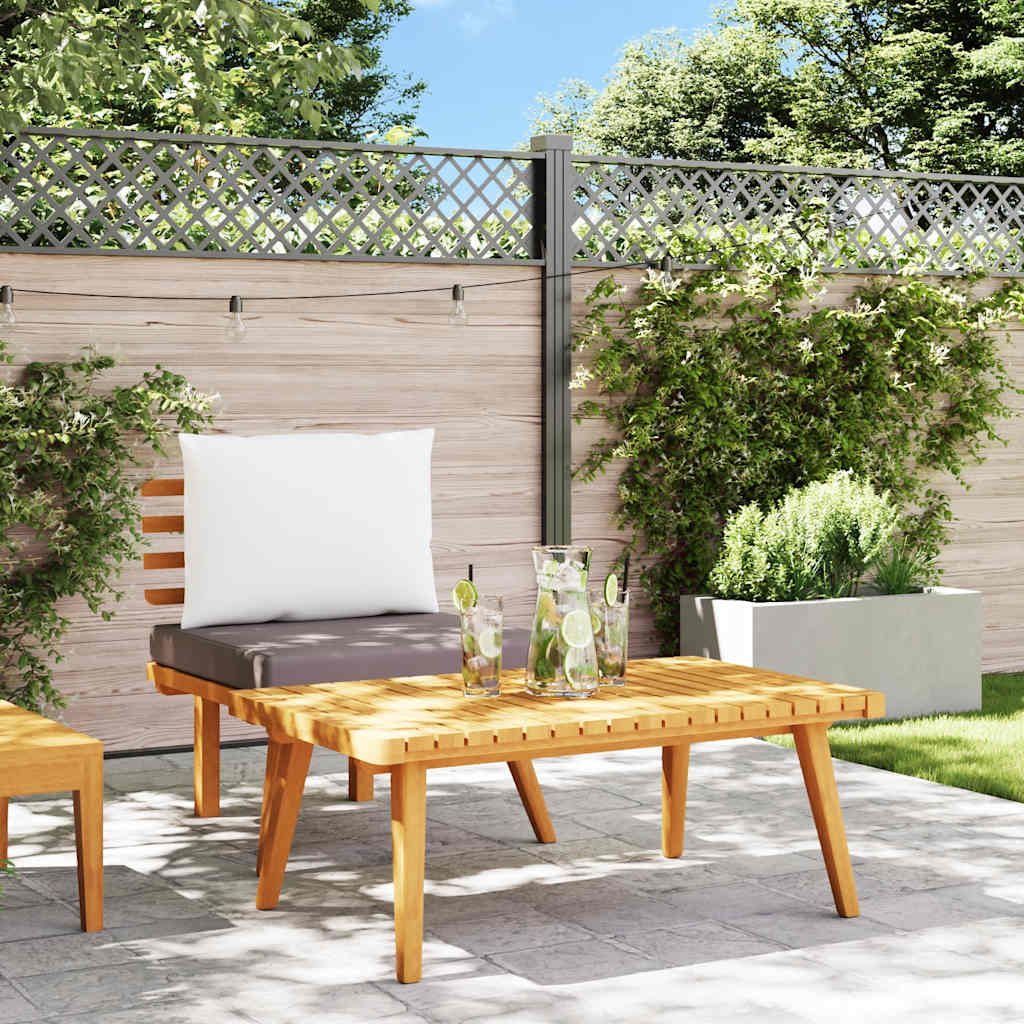 2 Piece Garden Lounge Set with Cushions Solid Acacia Wood