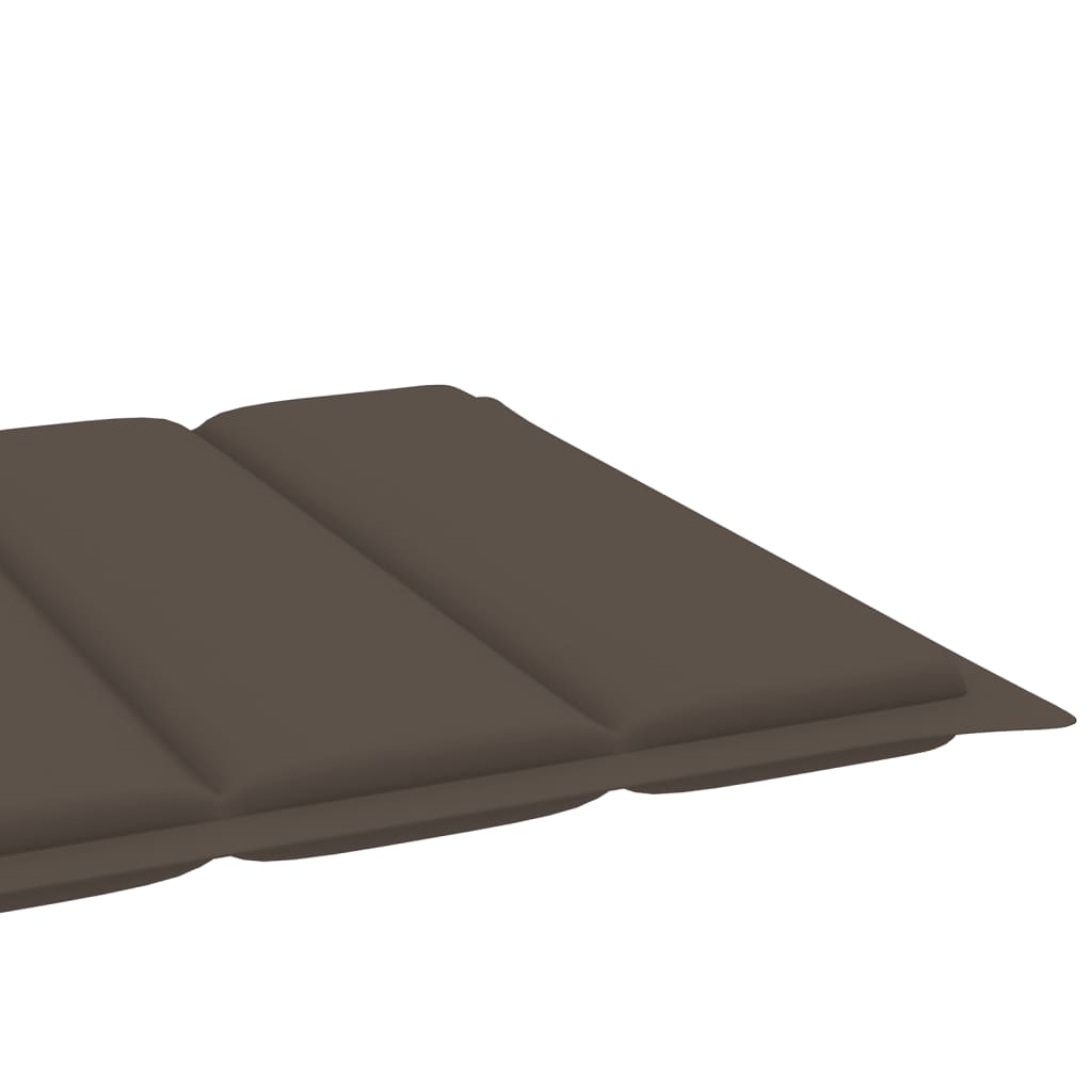 Sun Loungers 2 pcs with Taupe Cushion Solid Teak Wood