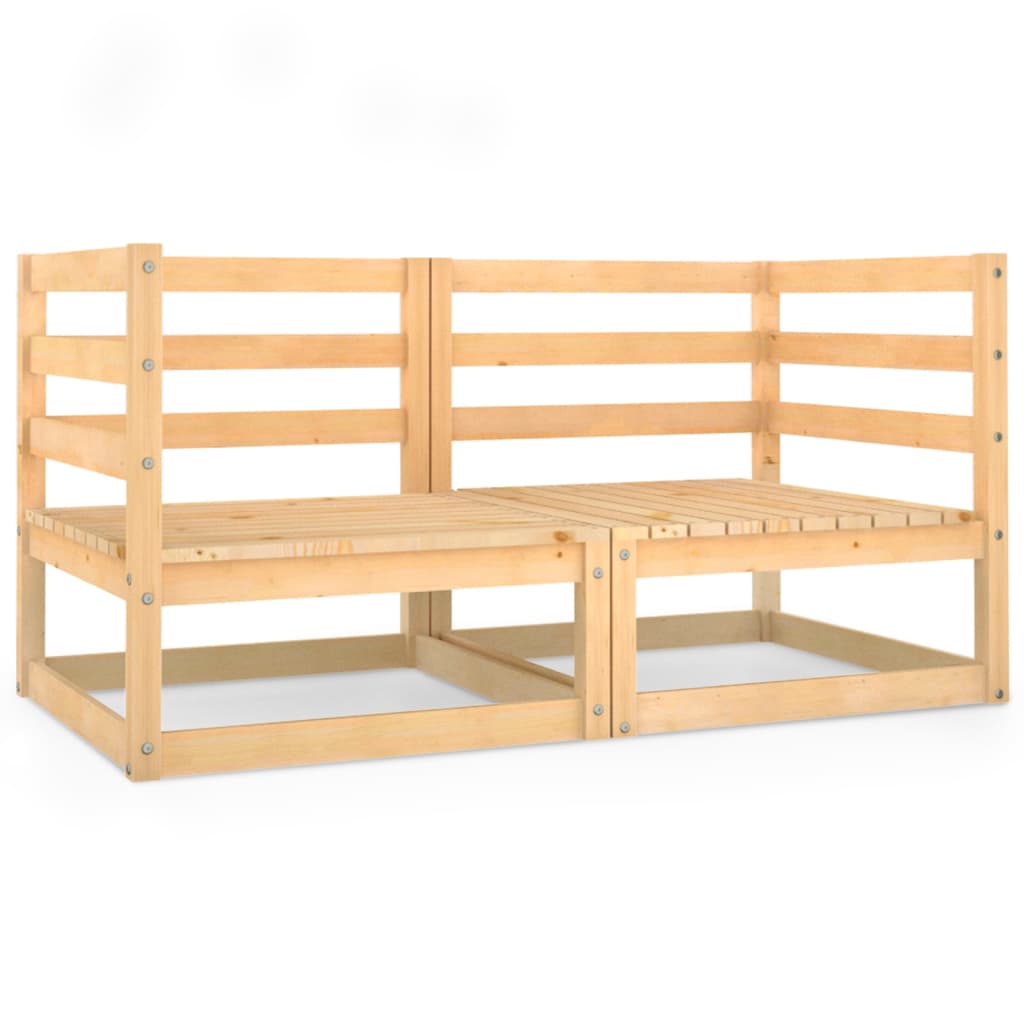 Garden 2-Seater Sofa Solid Wood Pine