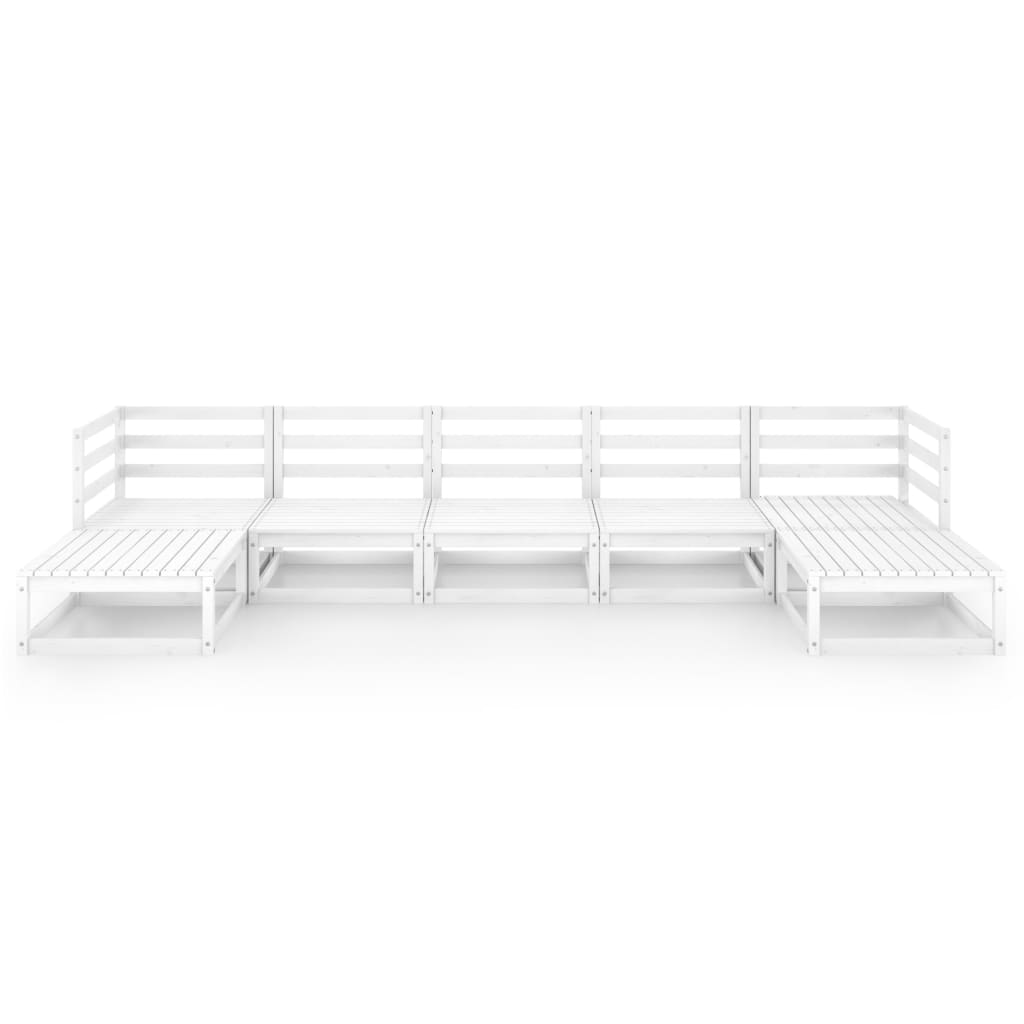 7 Piece Garden Lounge Set Solid Pinewood