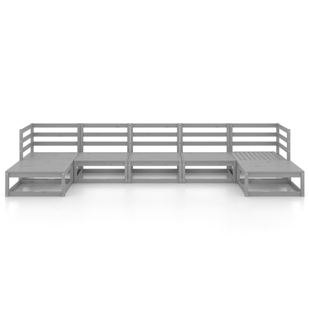 7 Piece Garden Lounge Set Solid Pinewood