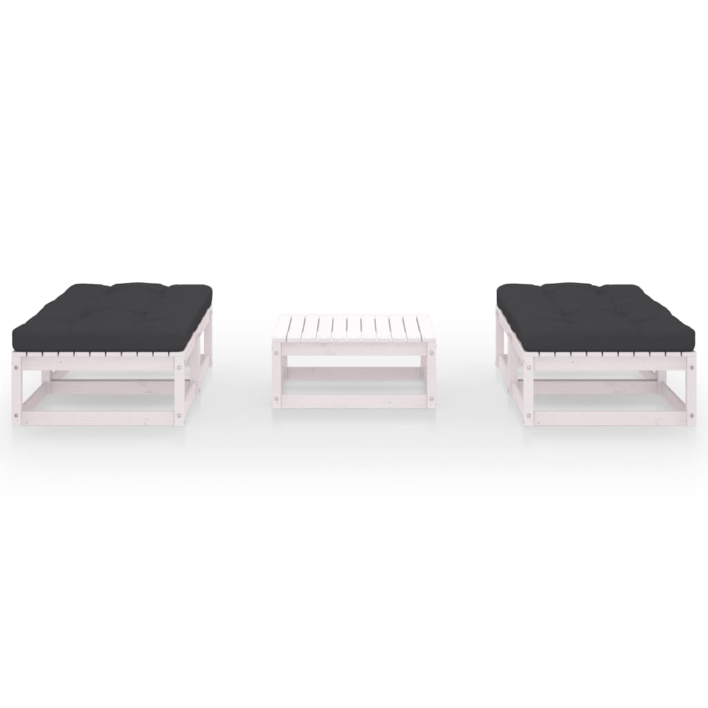 5 Piece Garden Lounge Set with Cushions Solid Pinewood