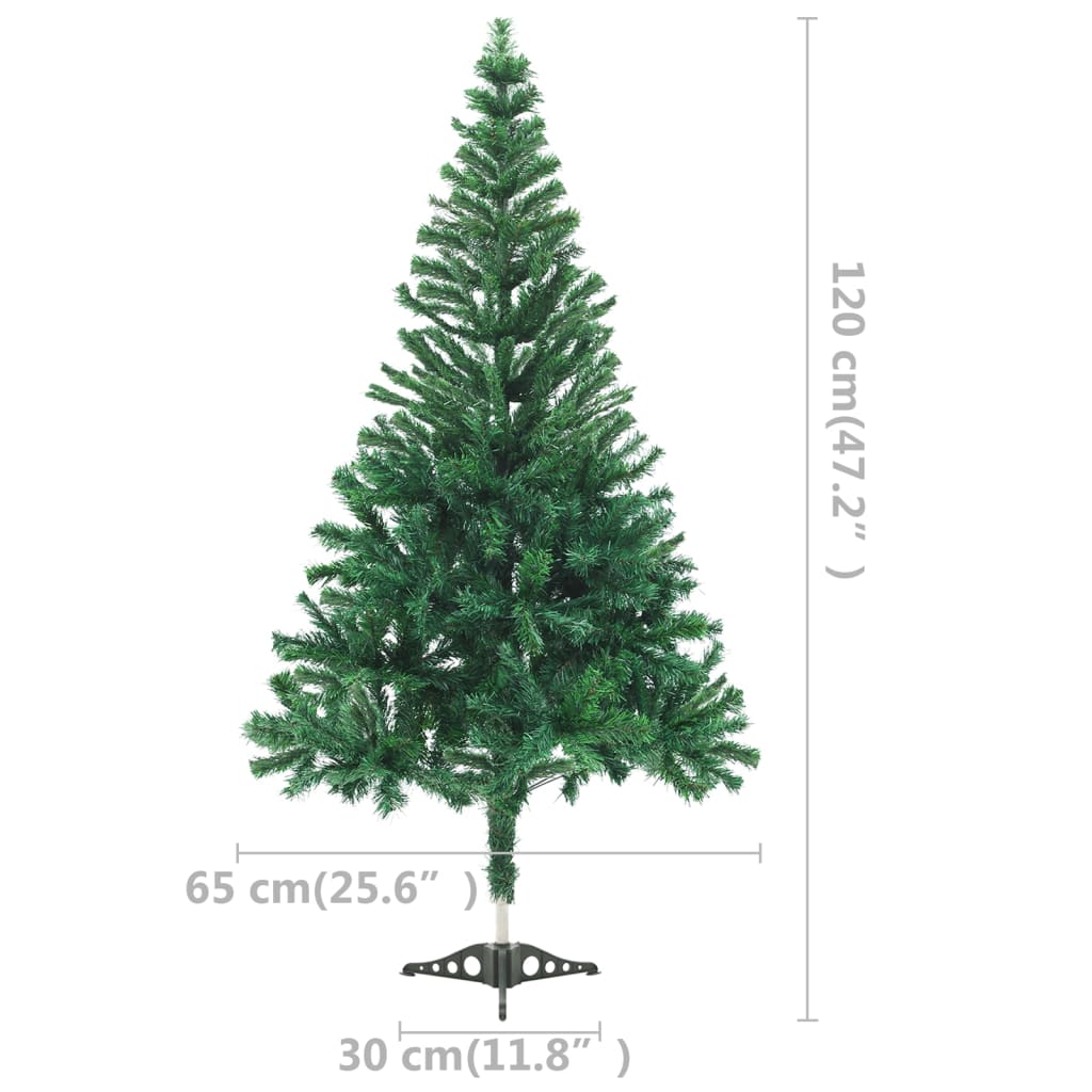 Artificial Pre-lit Christmas Tree with Stand 120 cm 230 Branches