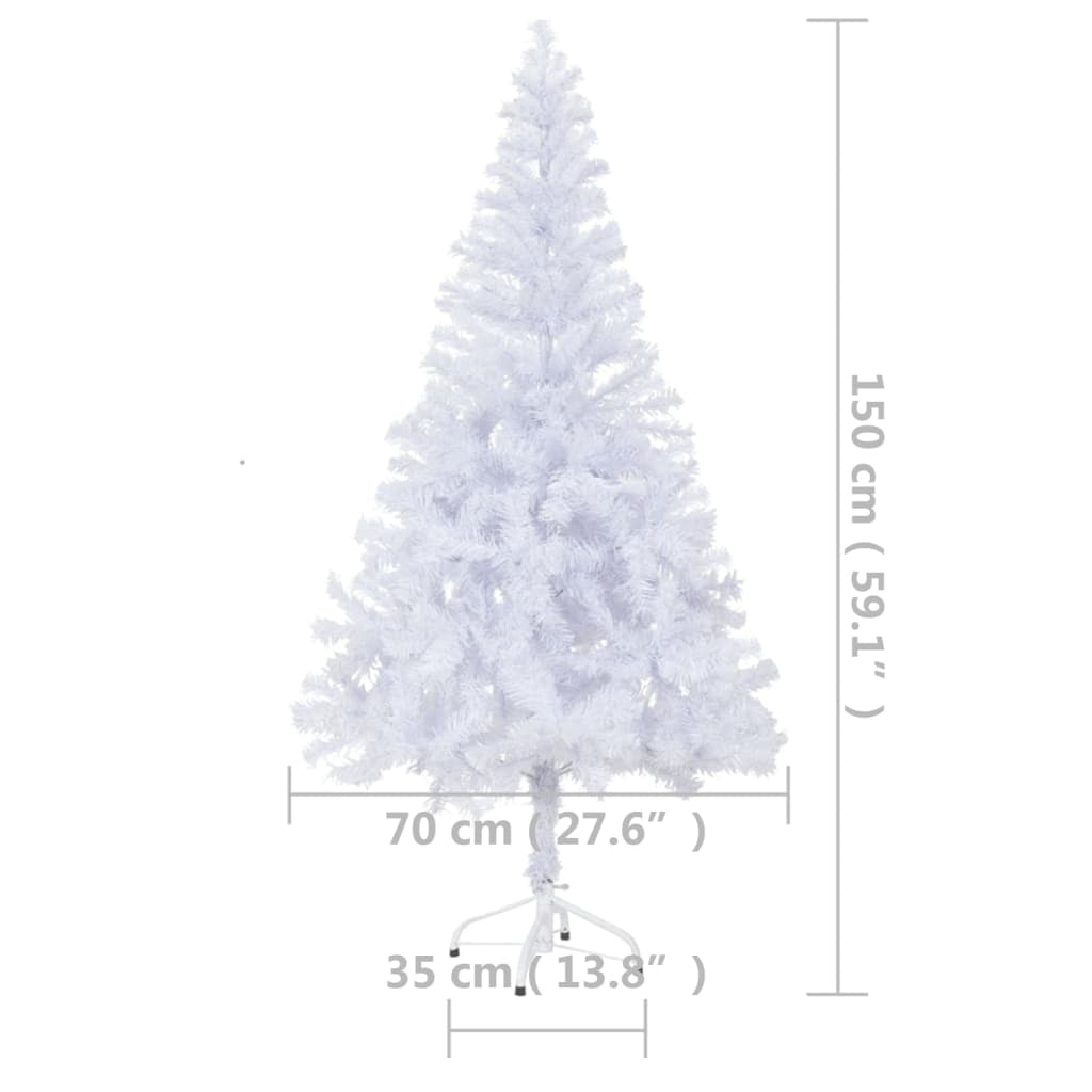 Artificial Pre-lit Christmas Tree with Stand 150 cm 380 Branches