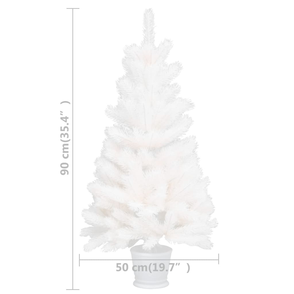 Artificial Pre-lit Christmas Tree White 90 cm