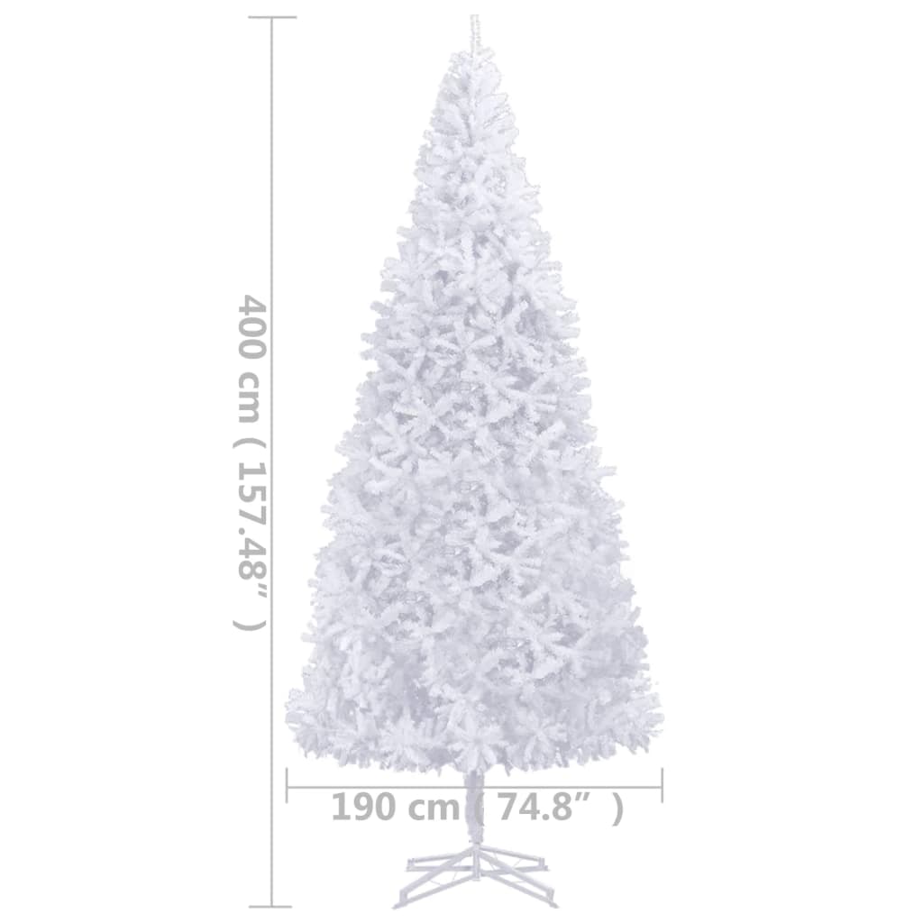 Artificial Pre-lit Christmas Tree 400 cm White