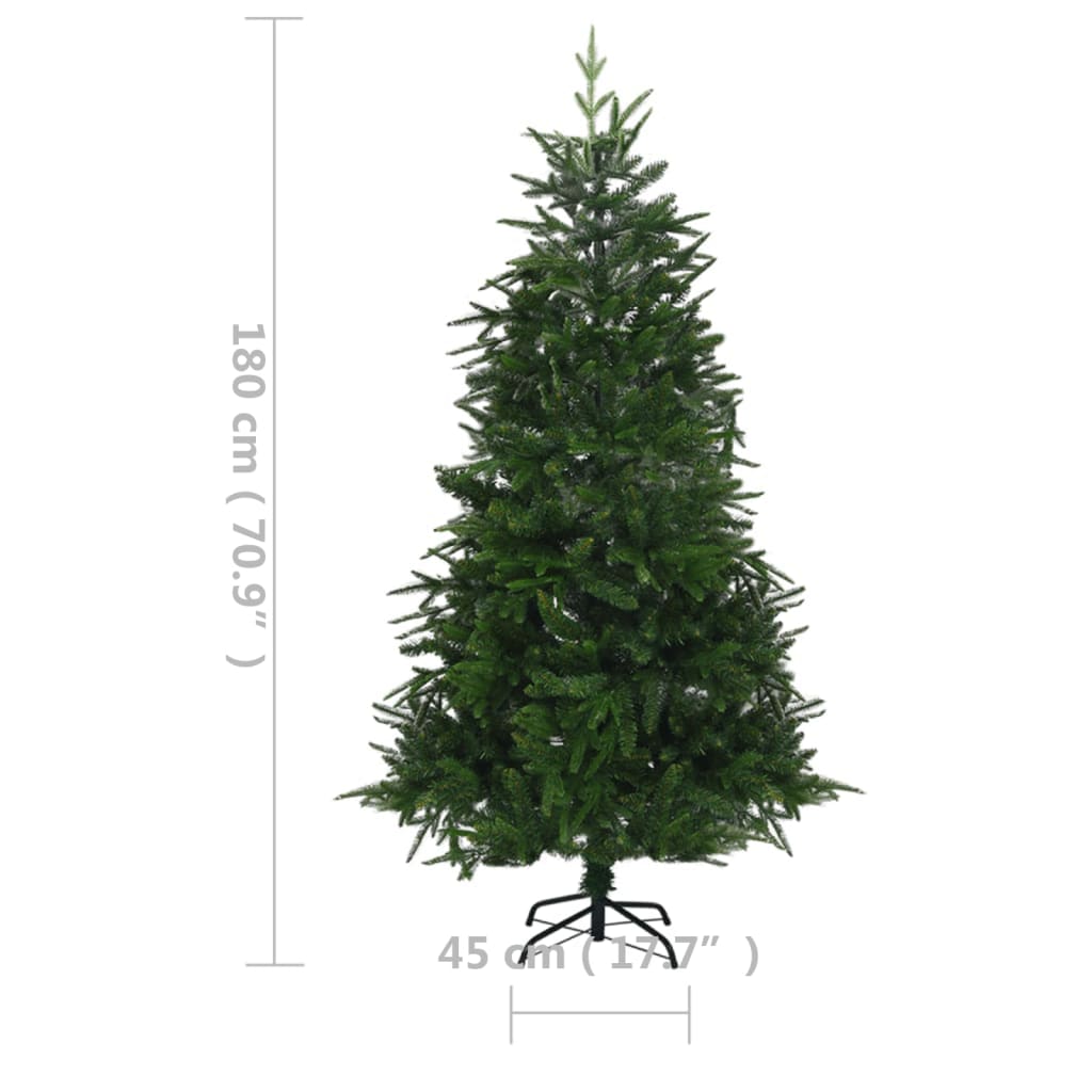 Artificial Pre-lit Christmas Tree Green 180 cm PVC&PE