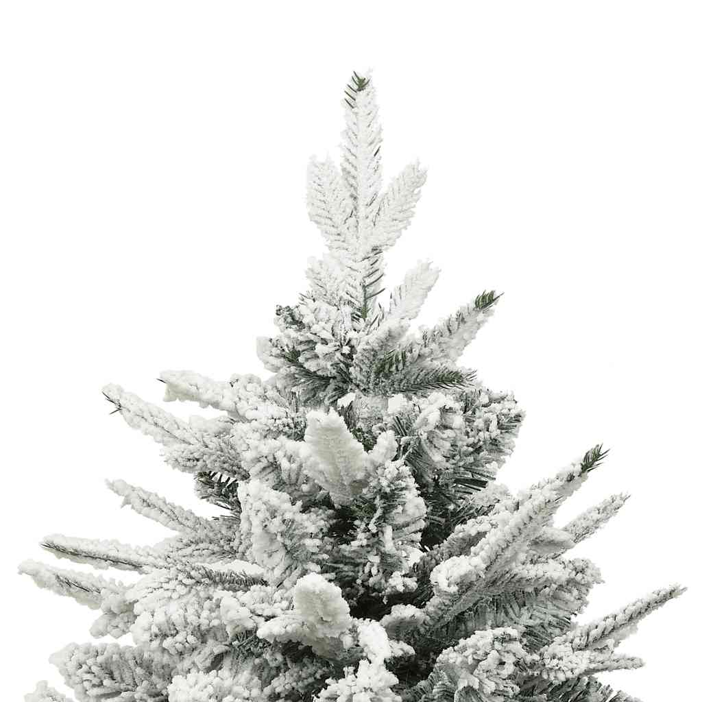 Artificial Christmas Tree LED&Ball Set&Flocked Snow 210 cm PVC&PE