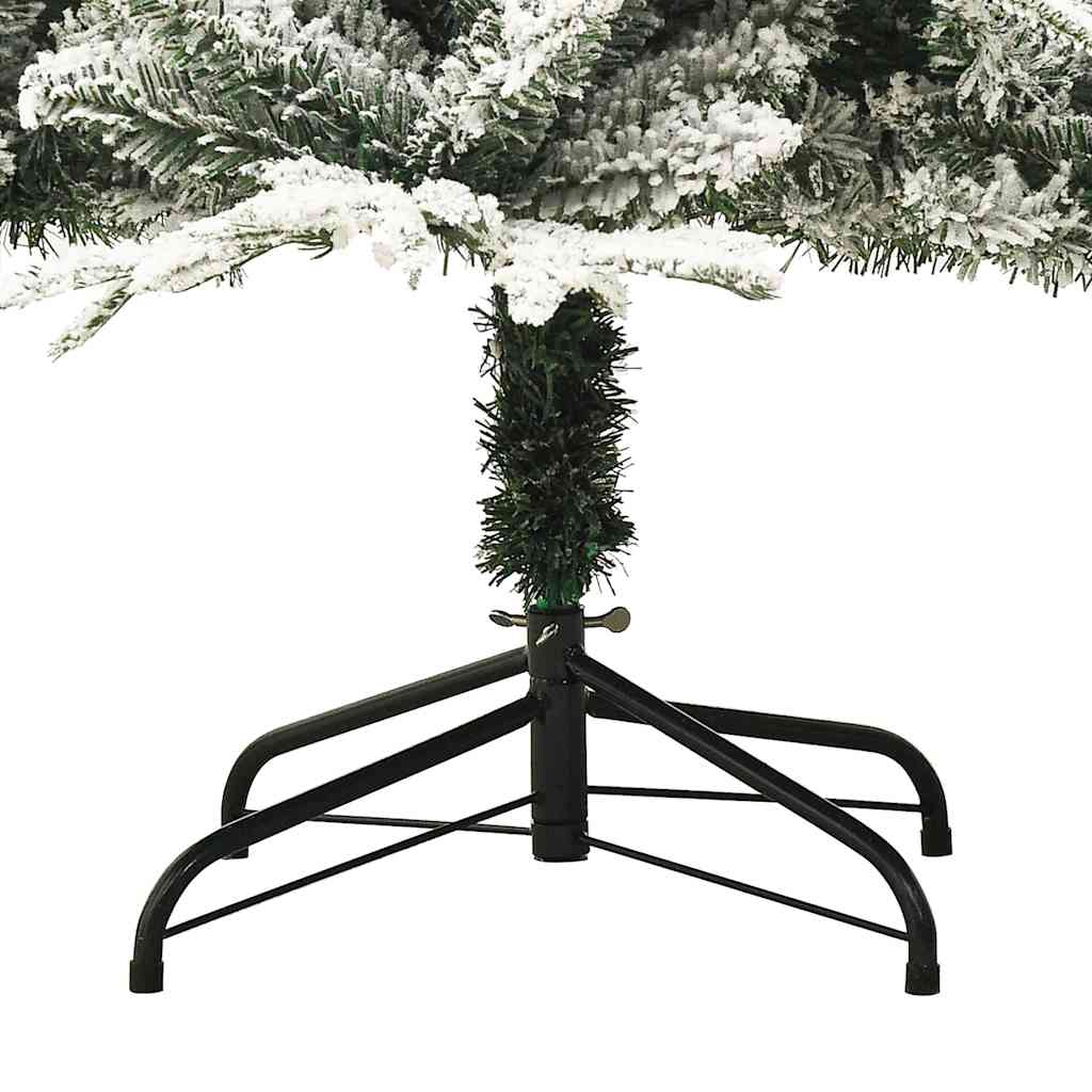 Artificial Christmas Tree LED&Ball Set&Flocked Snow 210 cm PVC&PE