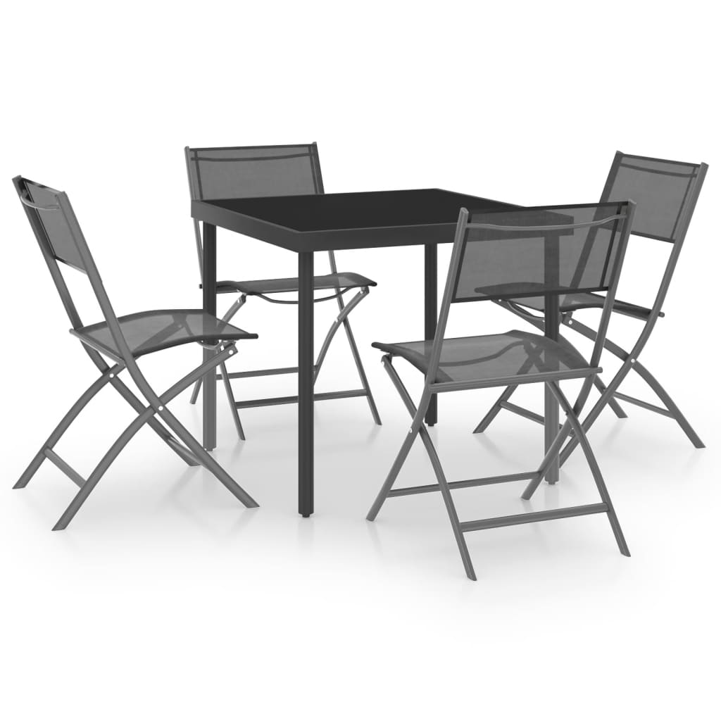 5 Piece Outdoor Dining Set Steel
