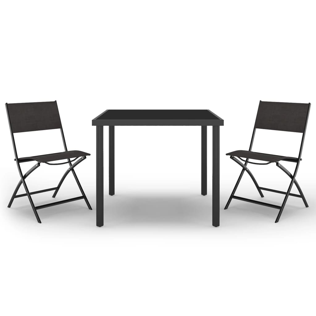 3 Piece Outdoor Dining Set Steel