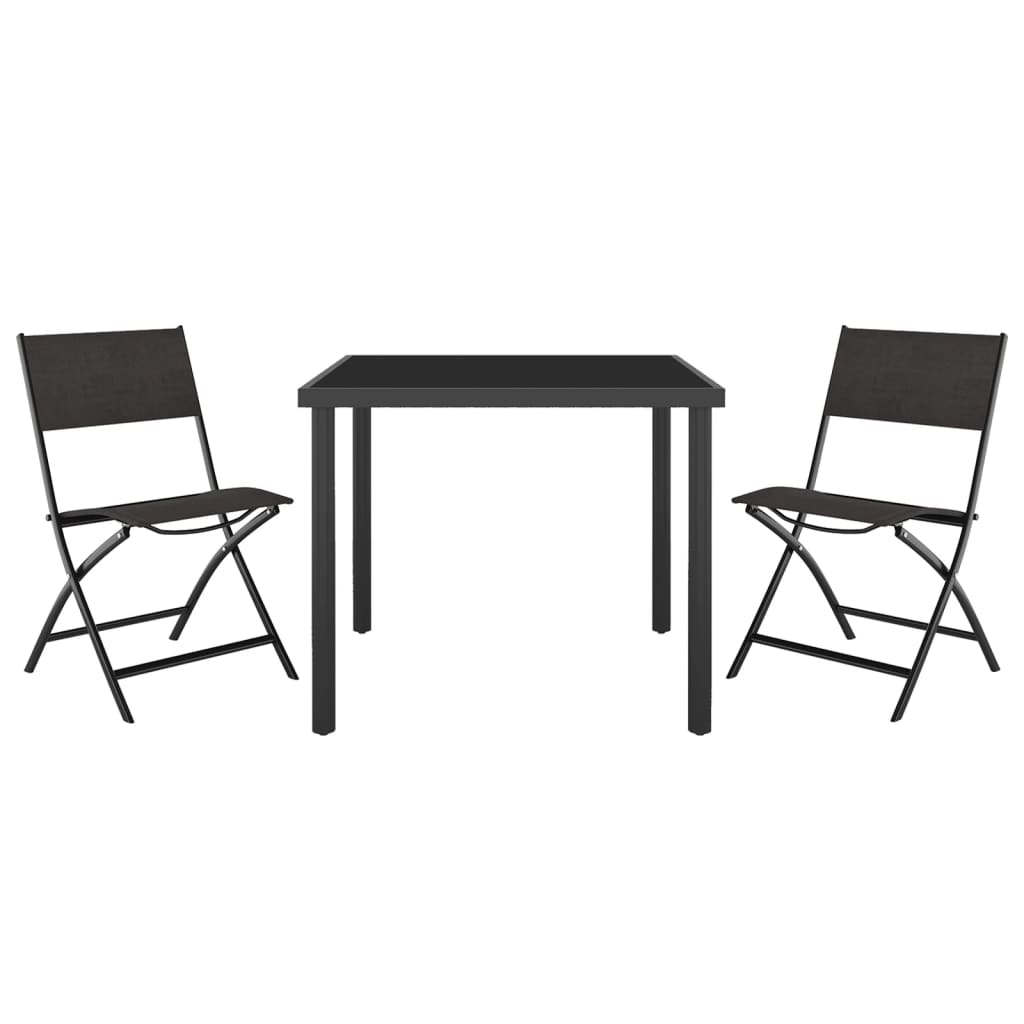 3 Piece Outdoor Dining Set Steel