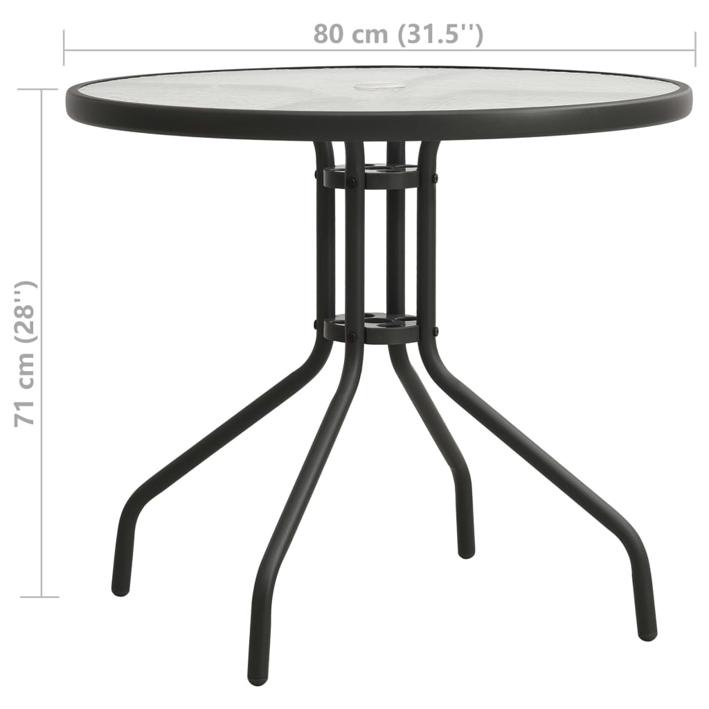 5 Piece Outdoor Dining Set Steel