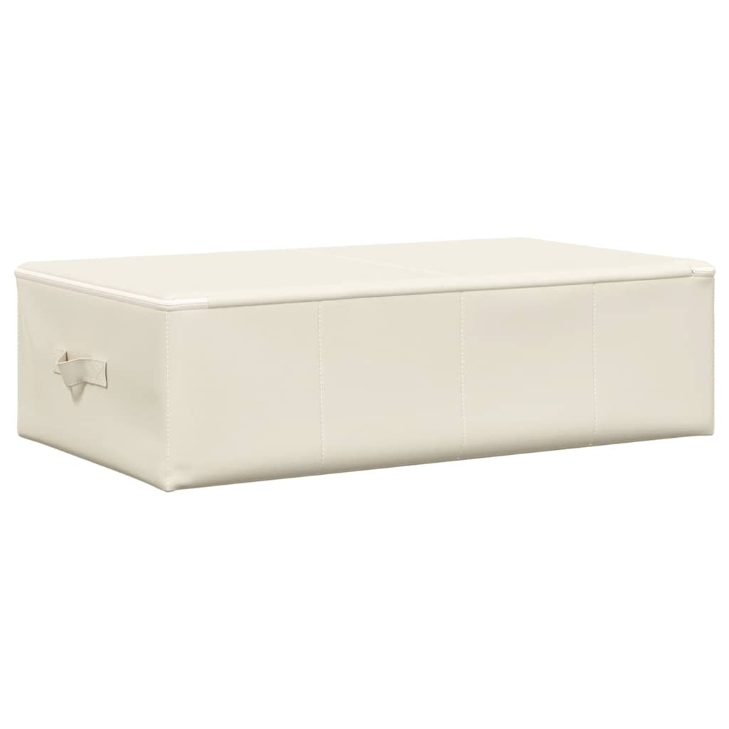 Storage Boxes 2 pcs Fabric 70x40x18 cm Cream