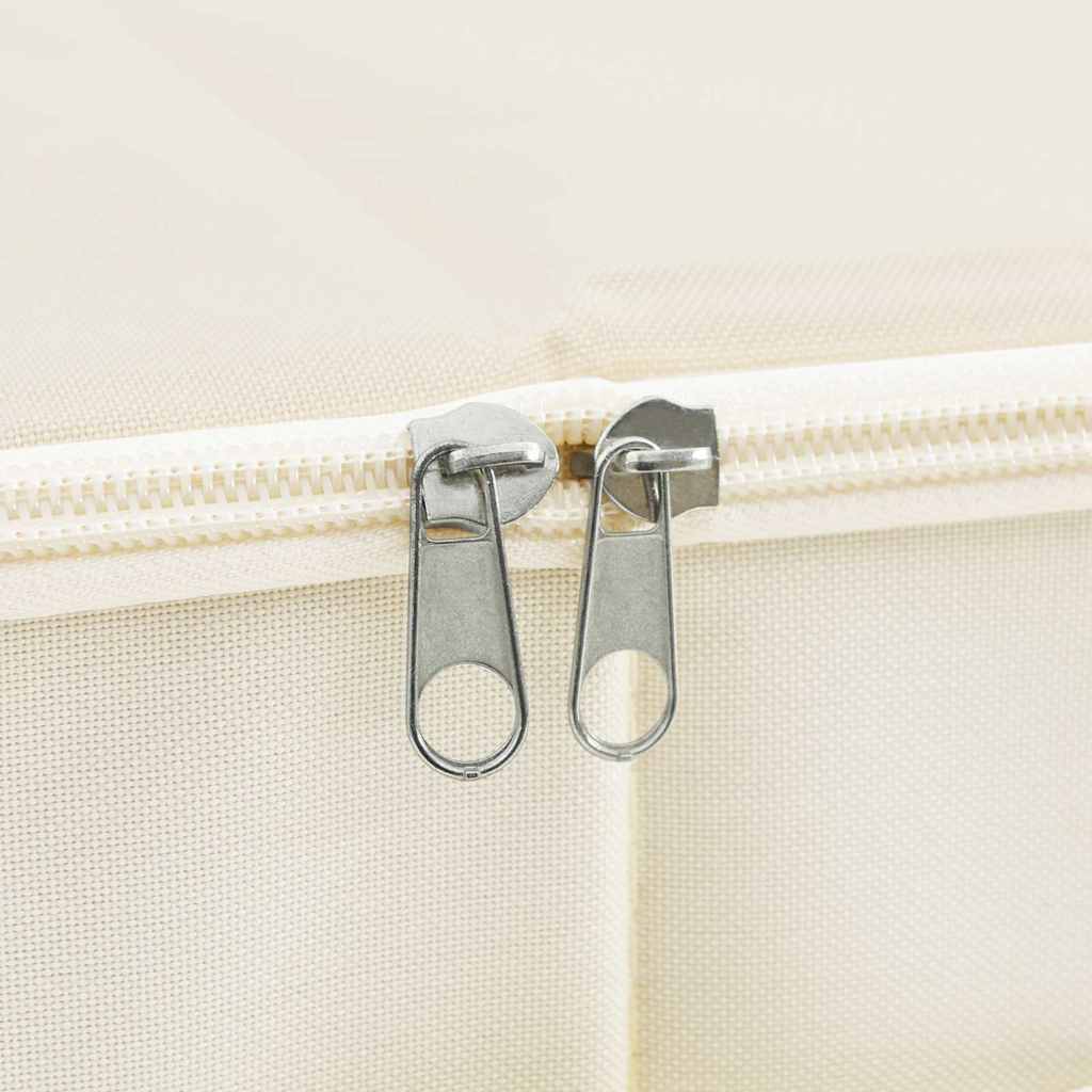 Storage Boxes 2 pcs Fabric 43x34x23 cm Cream