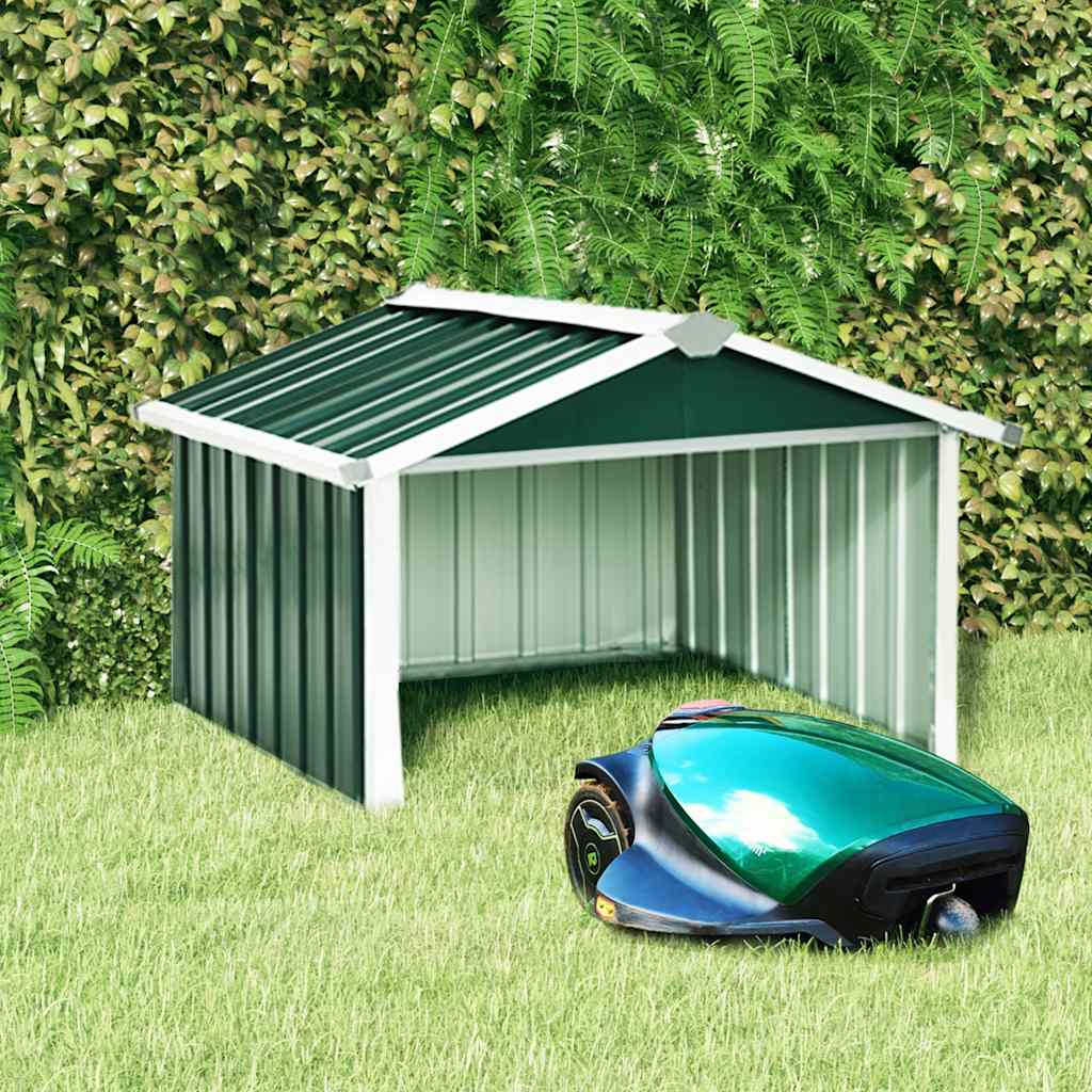 Garden Robot Lawnmower Shed 92x97x63 cm Galvanised Steel Green