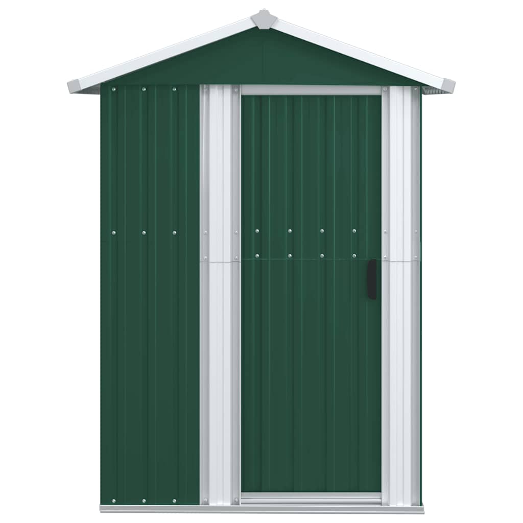 Garden Shed Green 126x97.5x177 cm Galvanised Steel