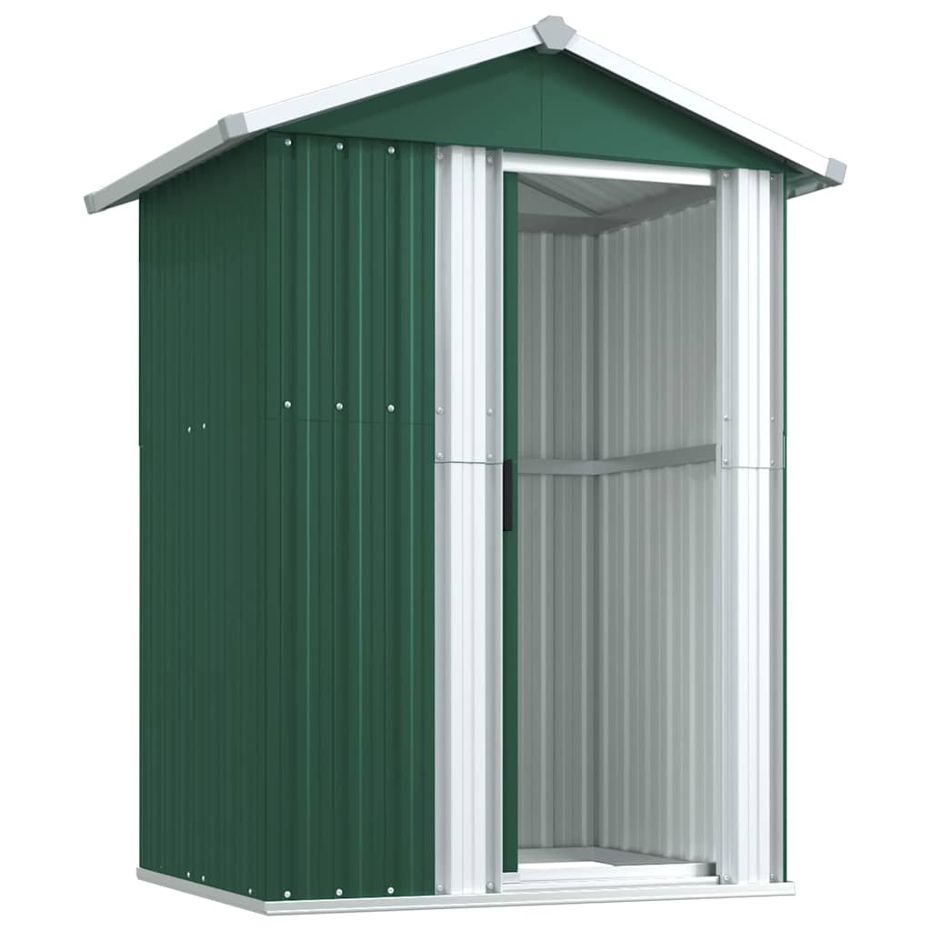 Garden Shed Green 126x97.5x177 cm Galvanised Steel