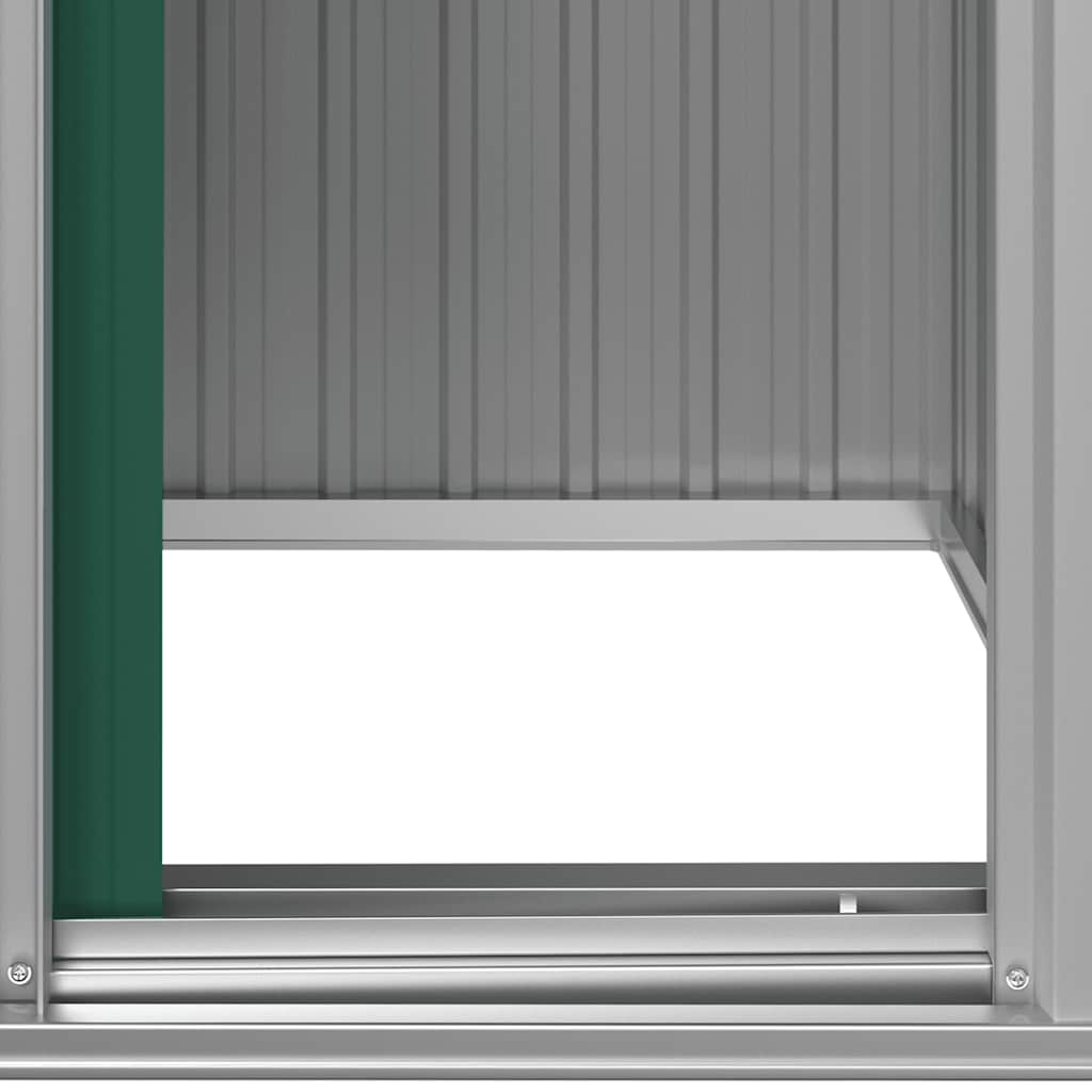 Garden Shed Green 126x97.5x177 cm Galvanised Steel