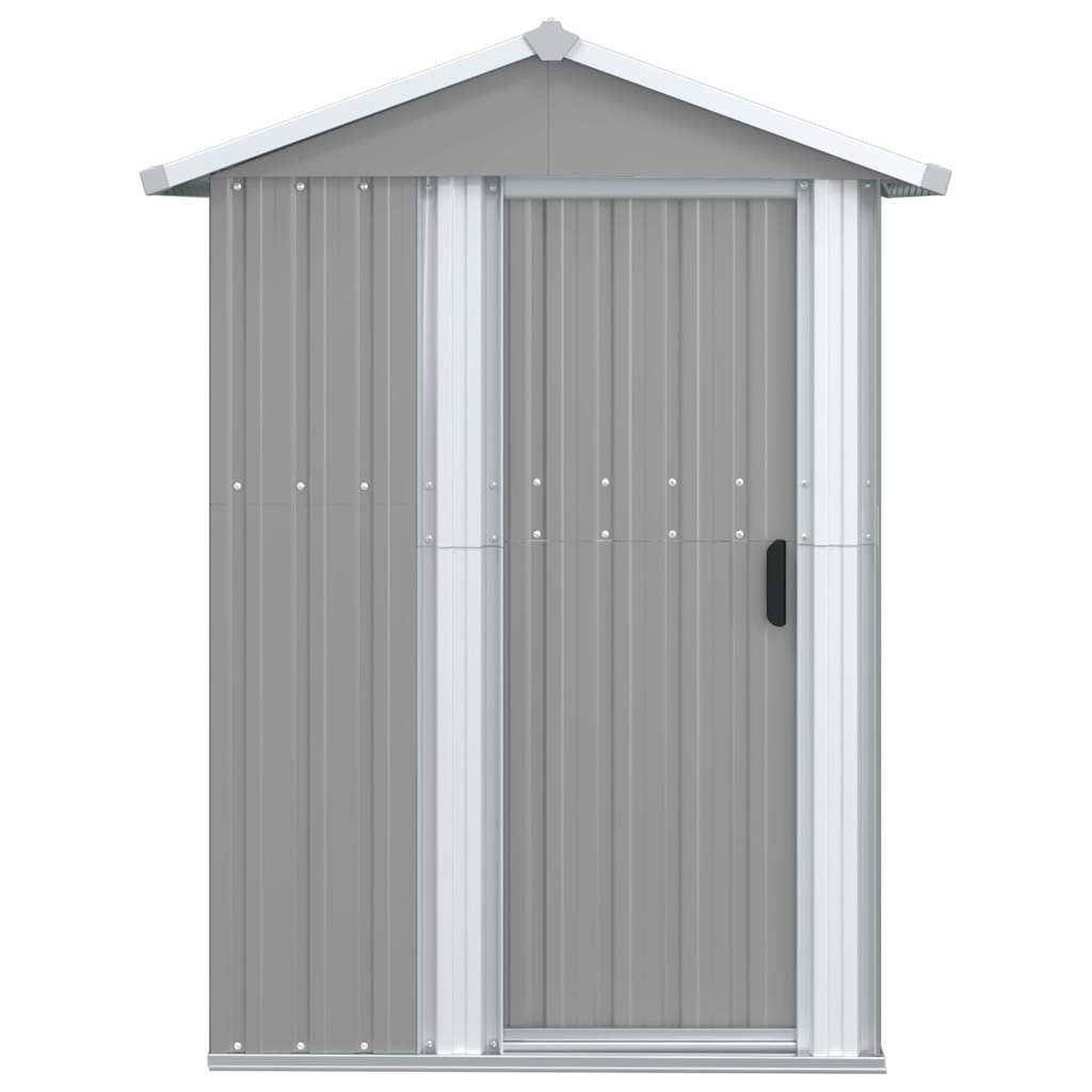 Garden Shed Grey 126x97.5x177 cm Galvanised Steel