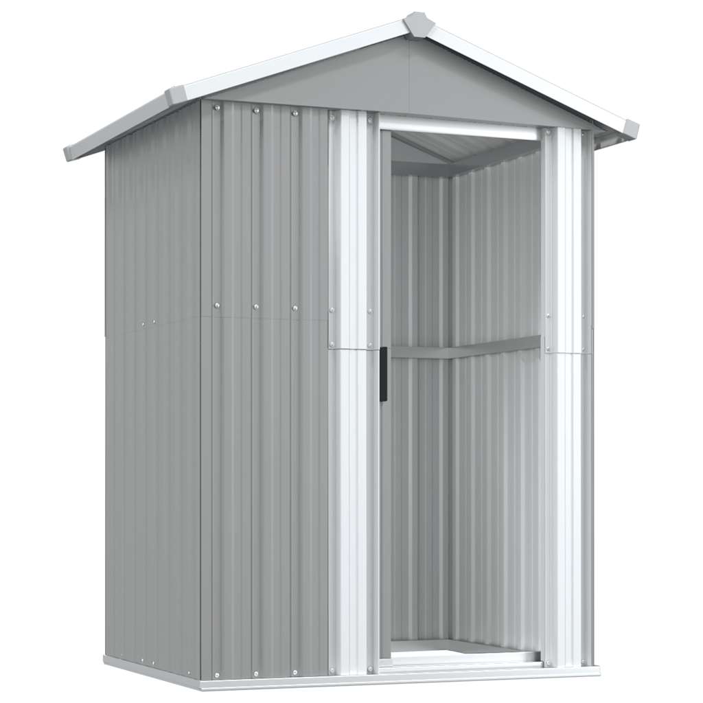 Garden Shed Grey 126x97.5x177 cm Galvanised Steel