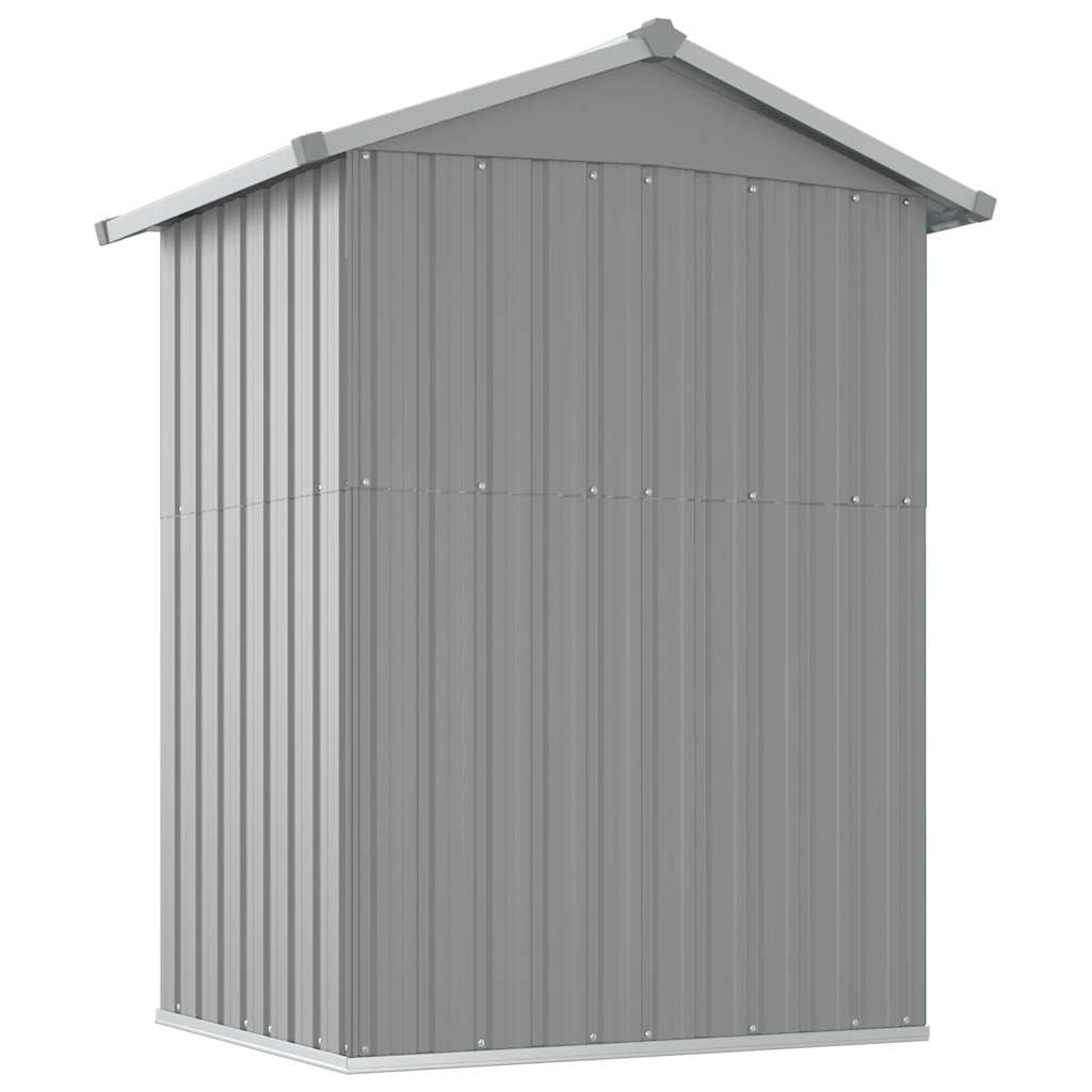 Garden Shed Grey 126x97.5x177 cm Galvanised Steel