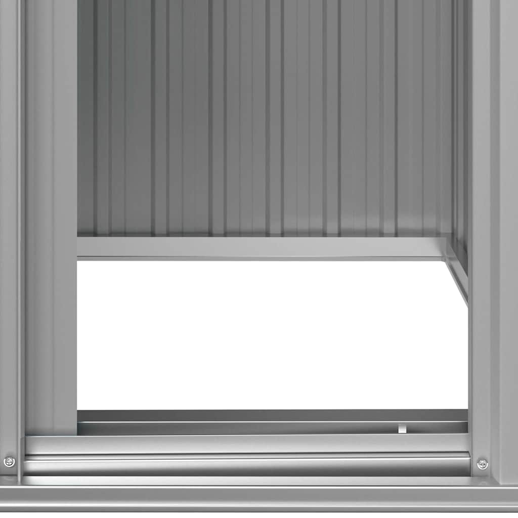 Garden Shed Grey 126x97.5x177 cm Galvanised Steel