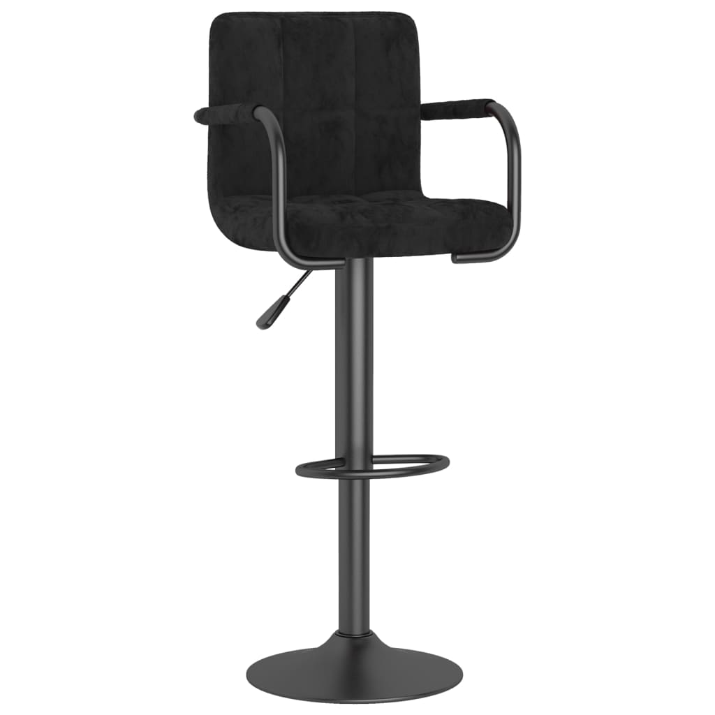 Bar Stools 2 pcs Black Velvet