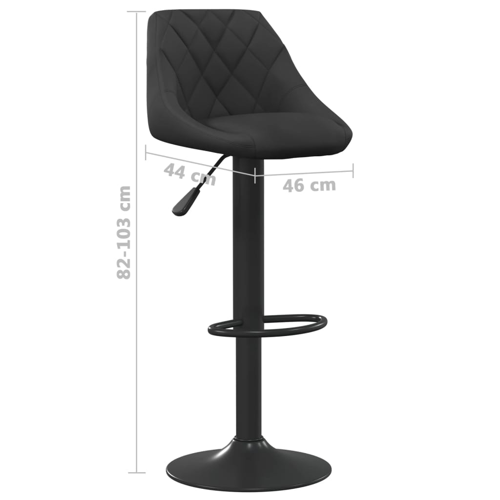 Bar Stool Black Velvet
