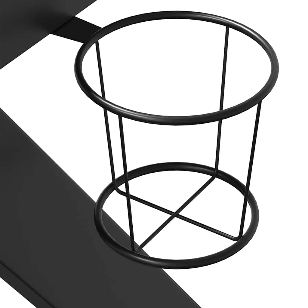 Gaming Desk with K Shape Legs Black 90x60x75 cm