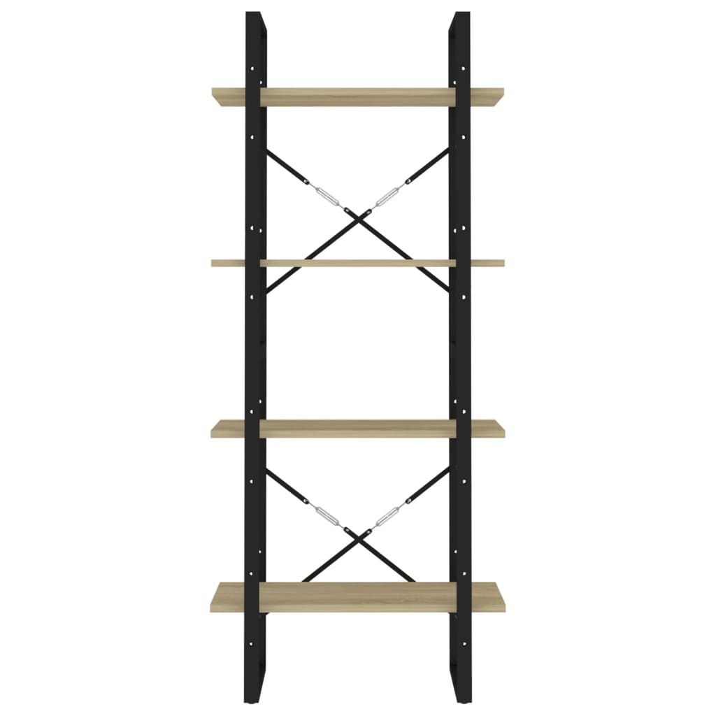 4-Tier Book Cabinet Sonoma Oak 60x30x140 cm Engineered Wood