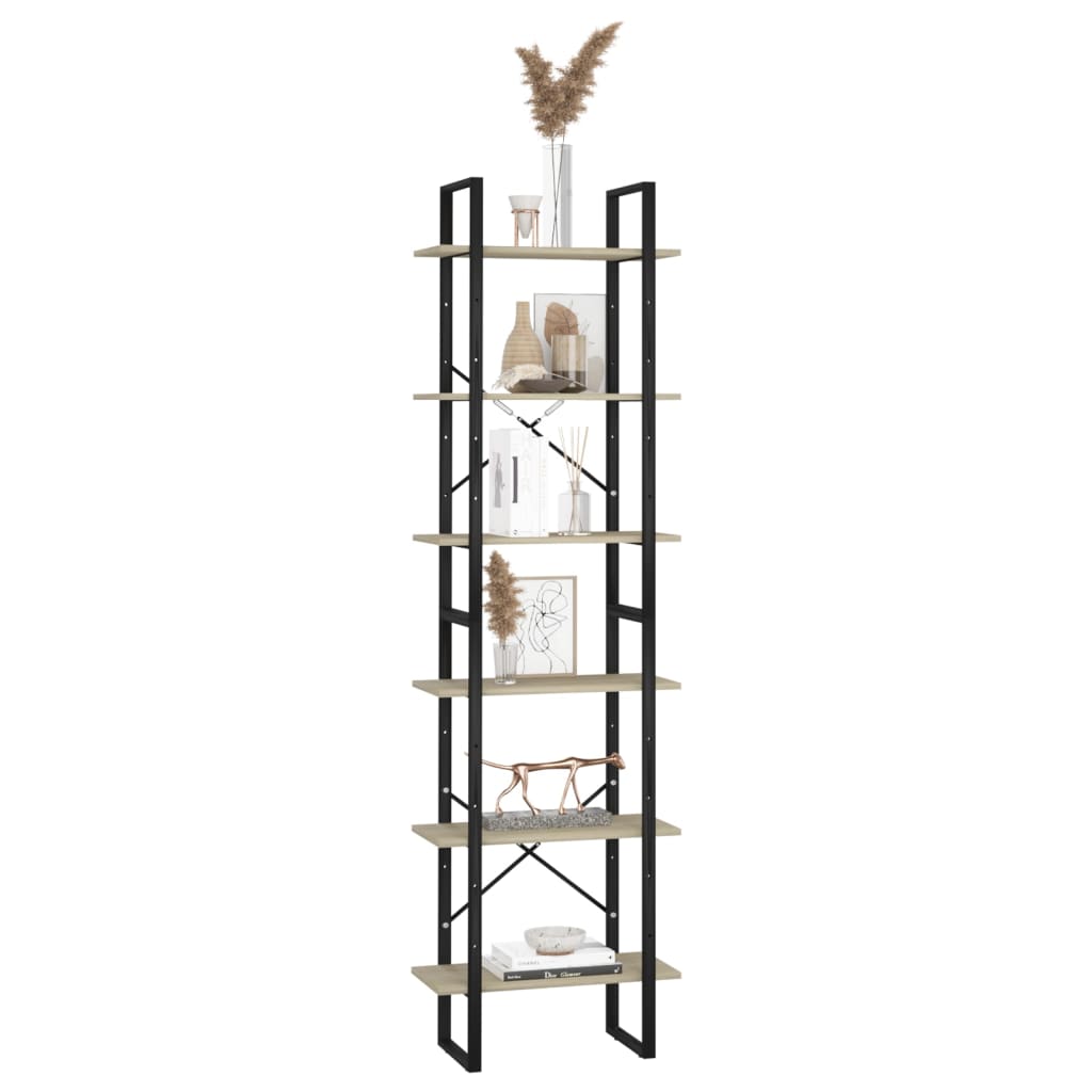 Storage Shelf Sonoma Oak 60x30x210 cm Engineered Wood