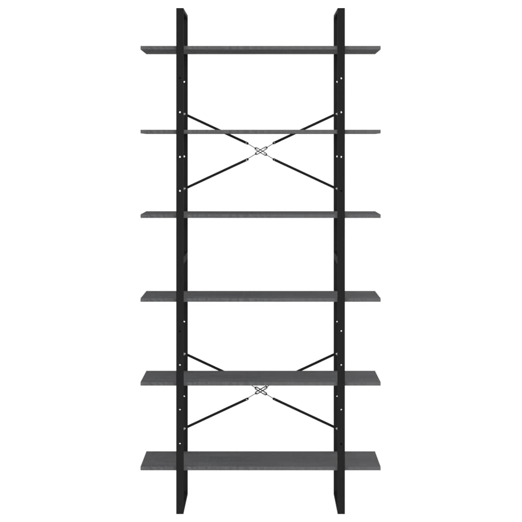 High Cabinet Grey 100x30x210 cm Solid Pine Wood