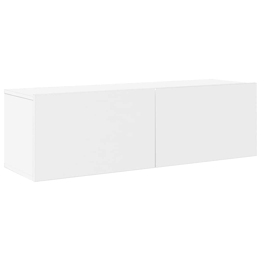 6 Piece TV Cabinet Set White Engineered Wood