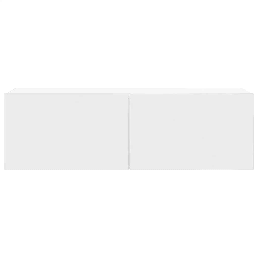 6 Piece TV Cabinet Set White Engineered Wood