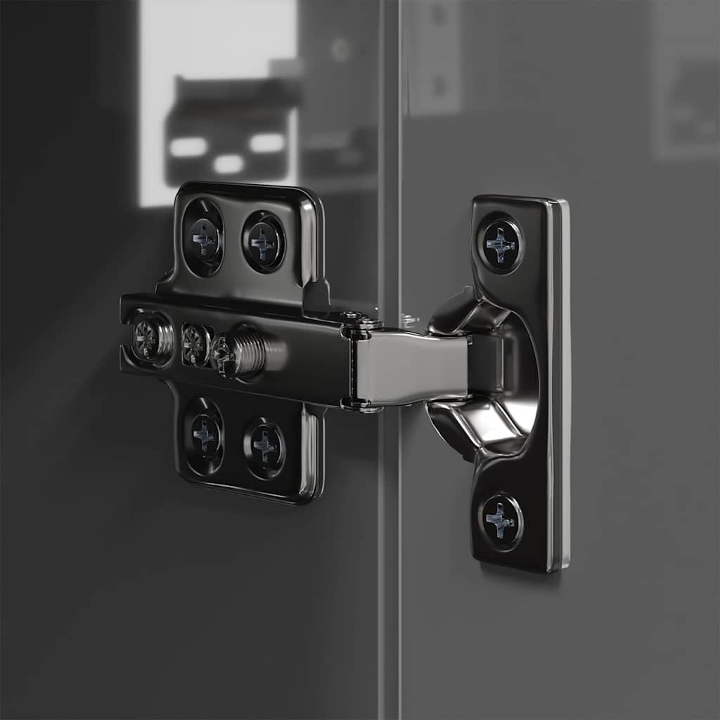 6 Piece TV Cabinet Set High Gloss Grey Engineered Wood