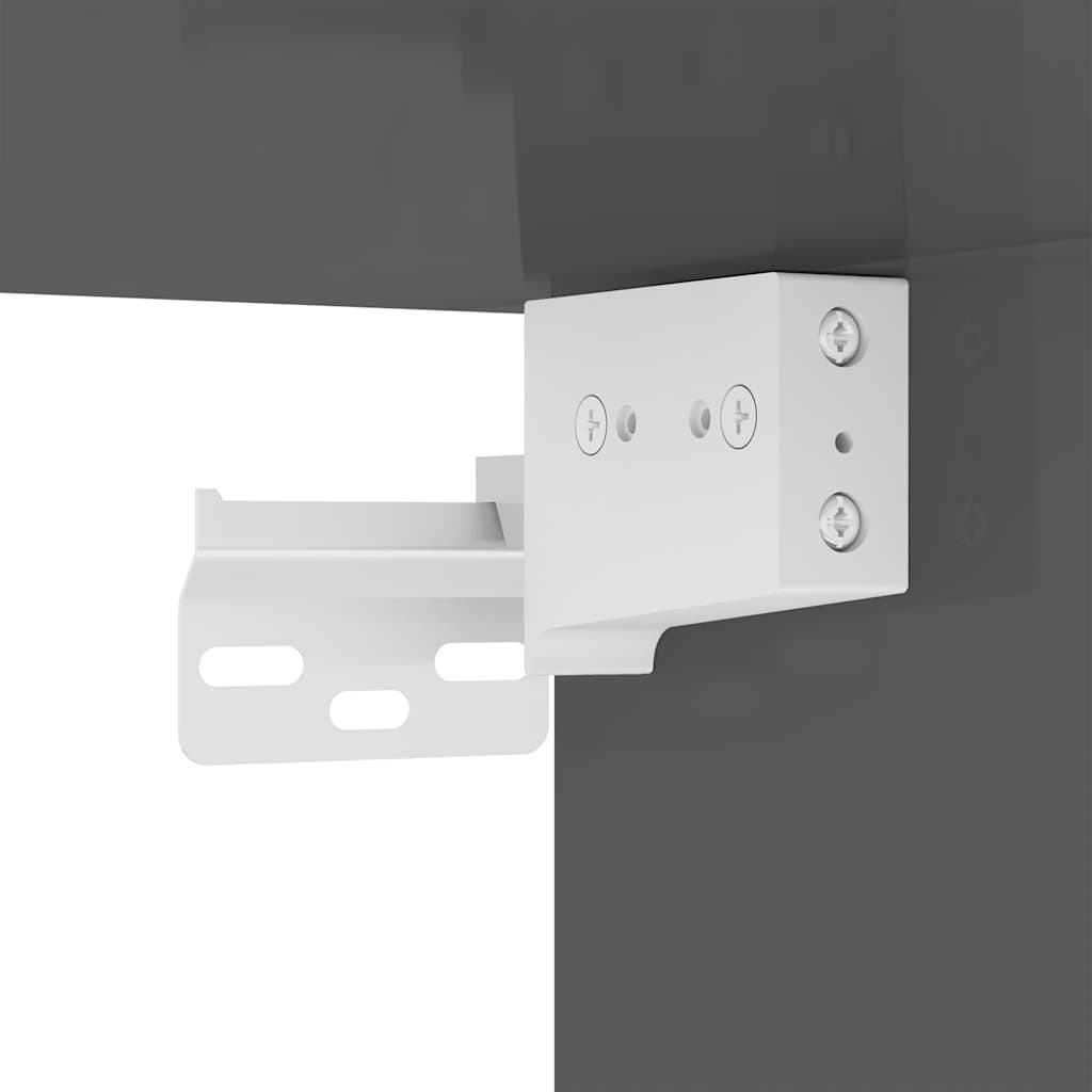 6 Piece TV Cabinet Set High Gloss Grey Engineered Wood