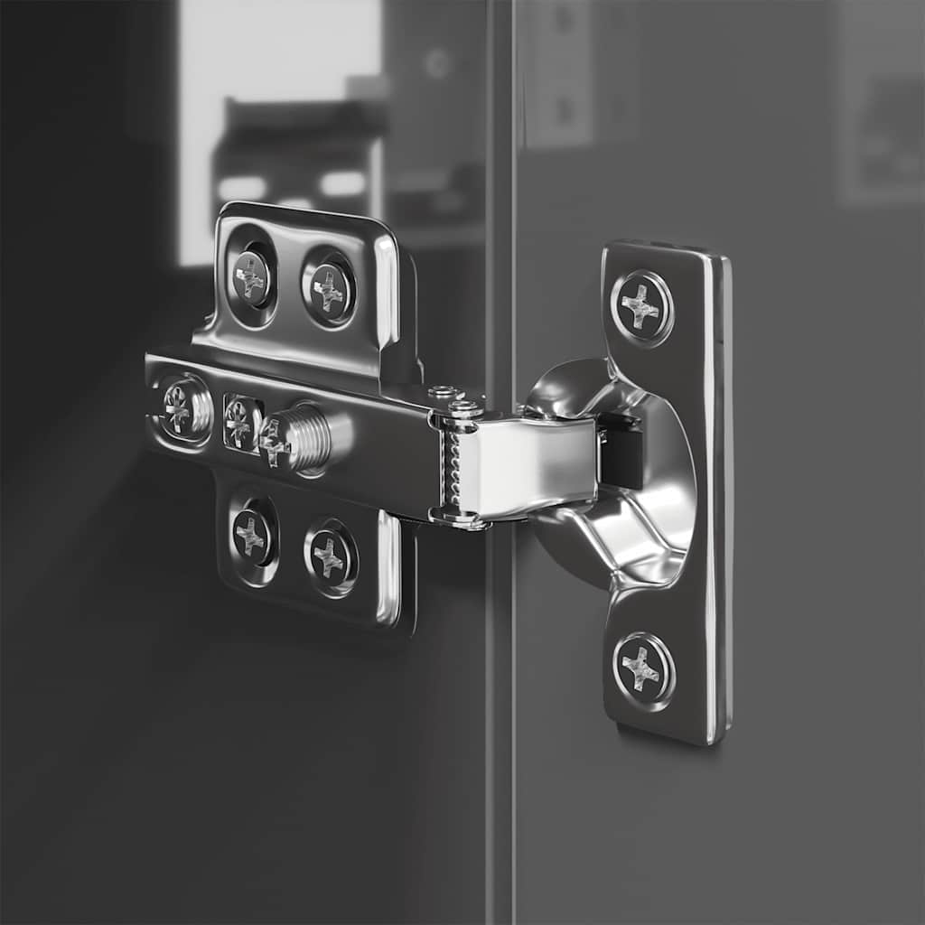 10 Piece TV Cabinet Set High Gloss Grey Engineered Wood