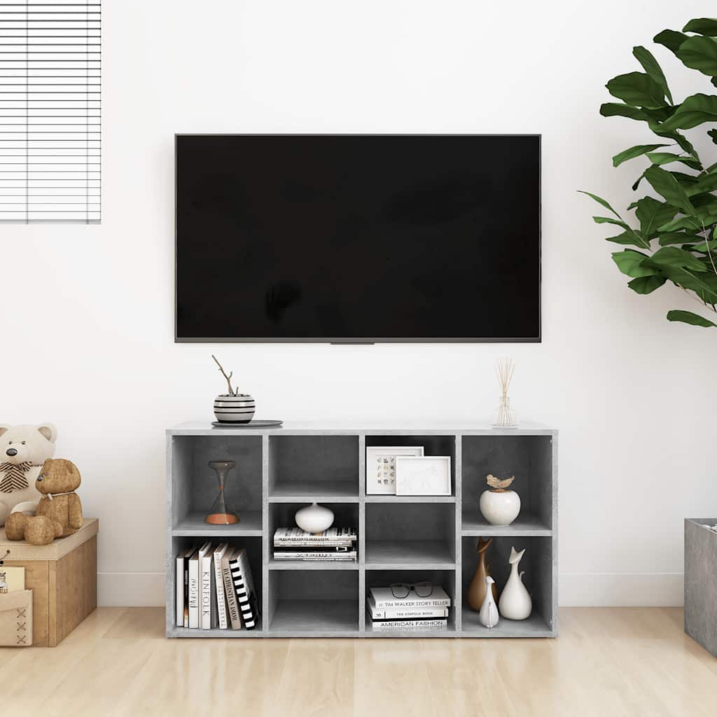 Shoe Bench Concrete Grey 103x30x55 cm Engineered Wood