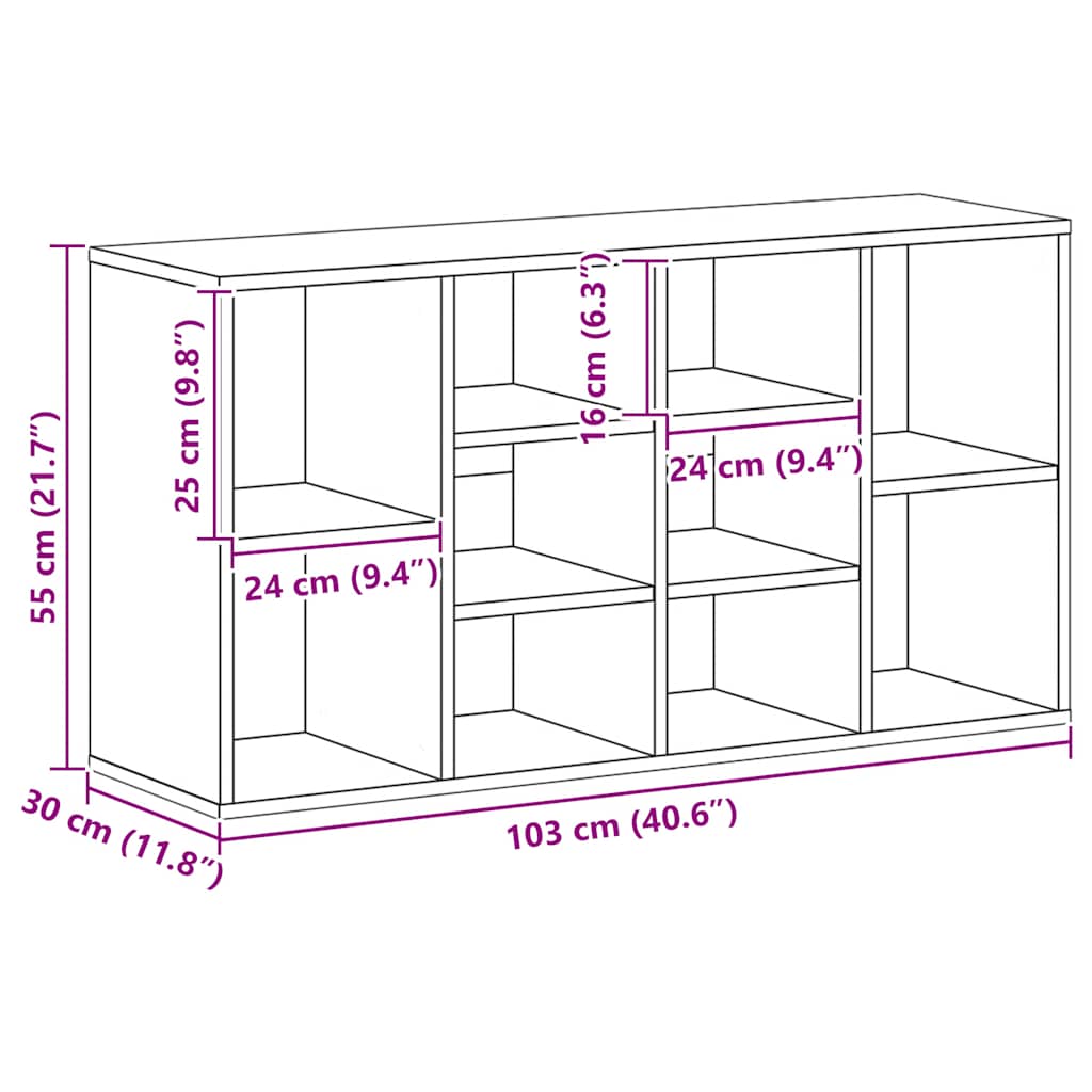 Shoe Bench Concrete Grey 103x30x55 cm Engineered Wood