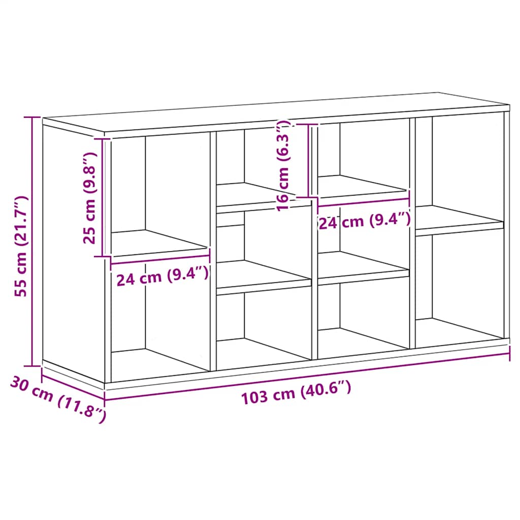 Shoe Bench High Gloss Grey 103x30x55 cm Engineered Wood