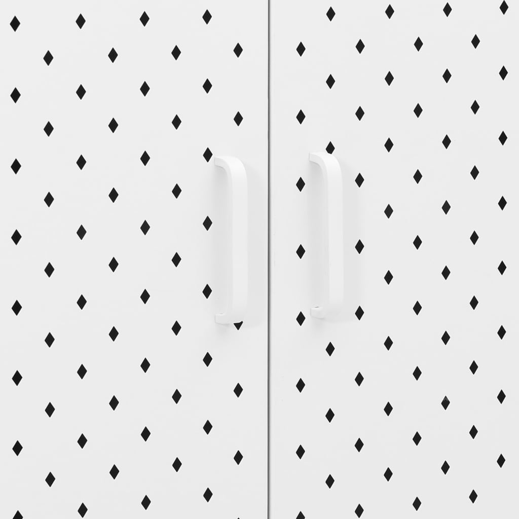 Highboard White 80x35x135 cm Steel