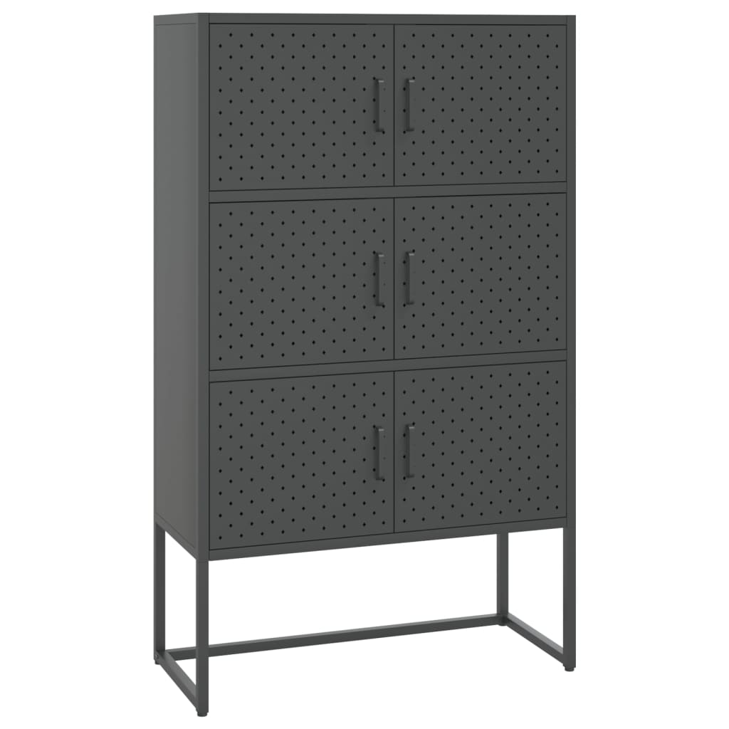 Highboard Anthracite 80x35x135 cm Steel