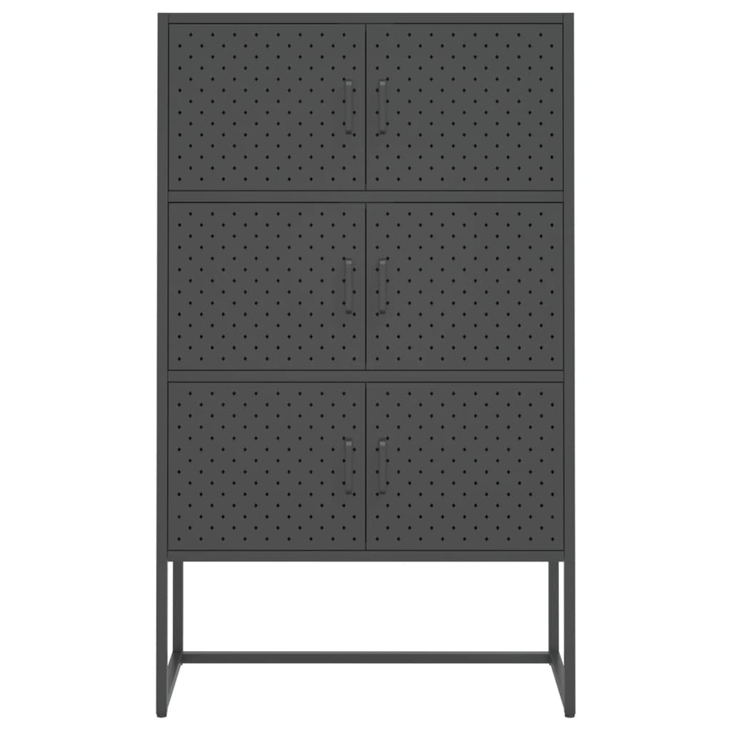 Highboard Anthracite 80x35x135 cm Steel