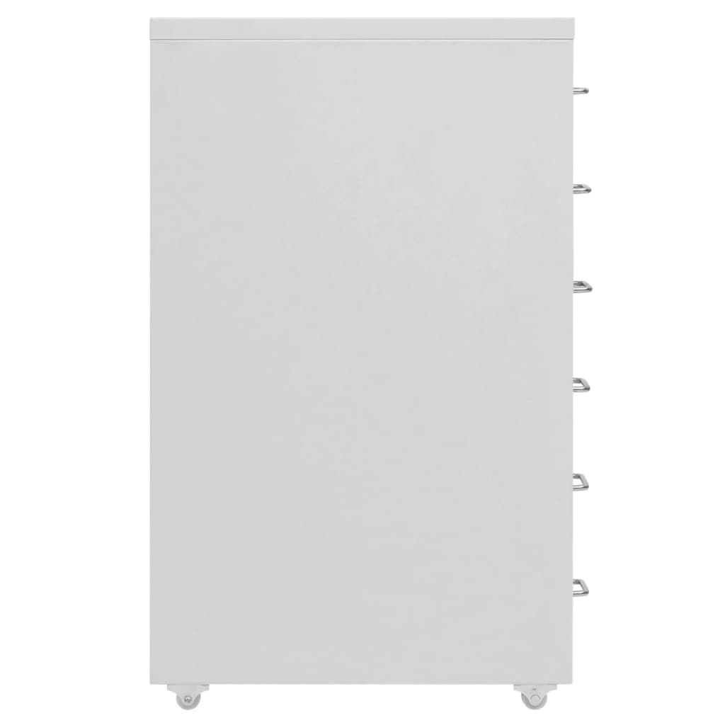 Mobile File Cabinet Grey 28x41x69 cm Metal