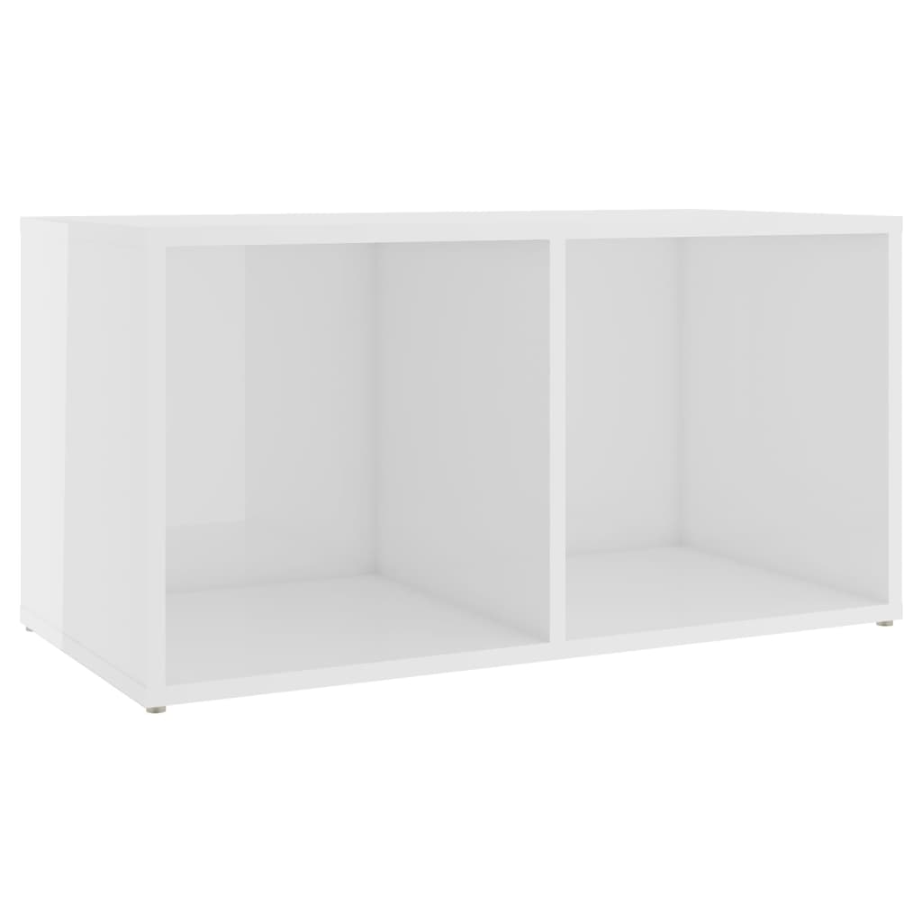3 Piece TV Cabinet Set High Gloss White Engineered Wood
