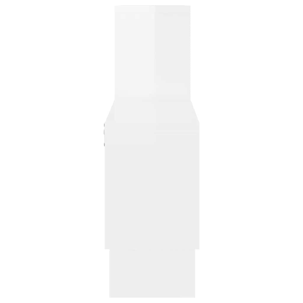 Car-shaped Wall Shelf High Gloss White 82x15x51 cm Engineered Wood