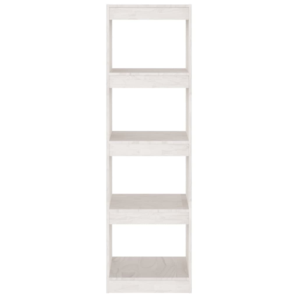 Book Cabinet Room Divider White 40x30x135.5 cm Pinewood
