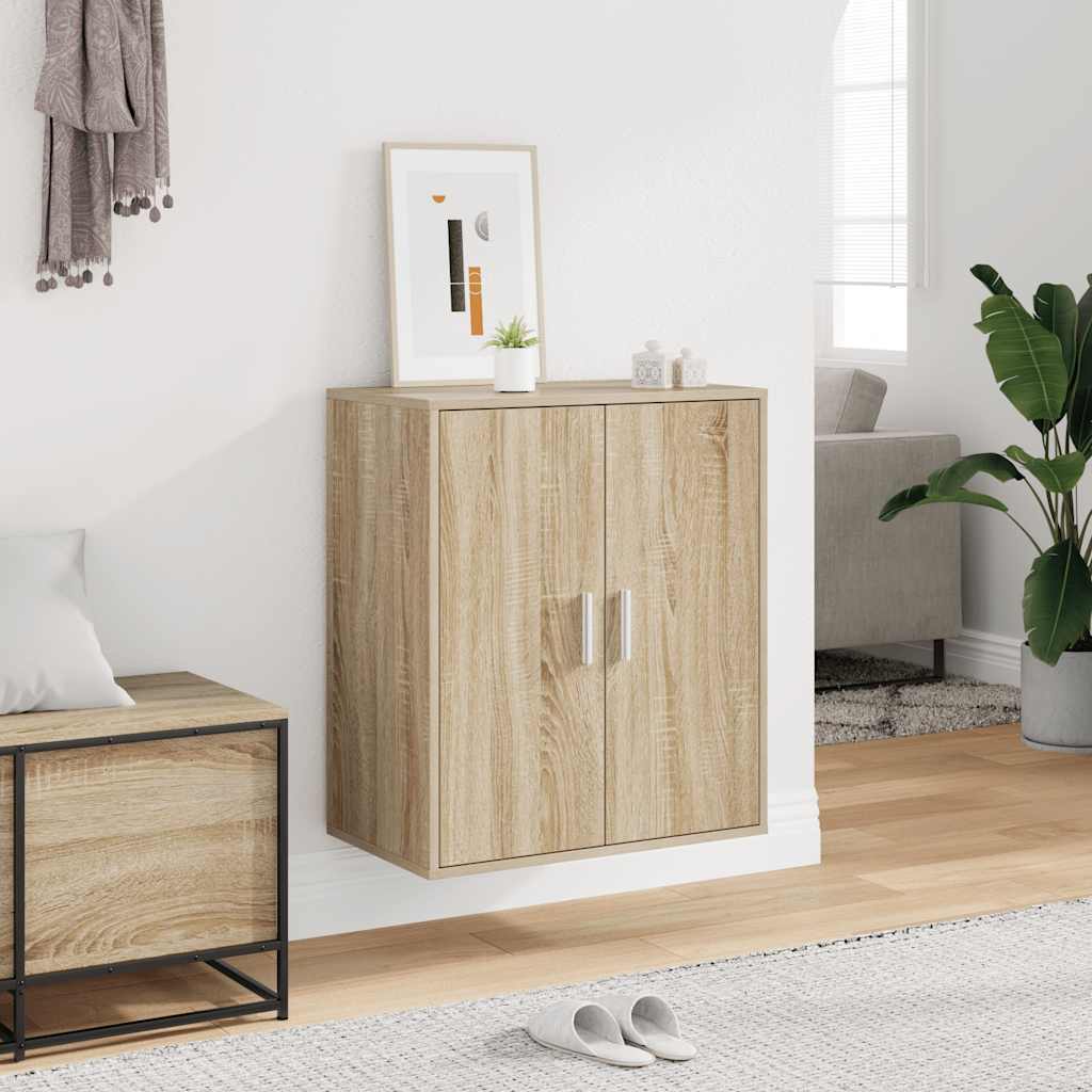 Shoe Cabinet Sonoma Oak 60x35x70 cm Engineered Wood
