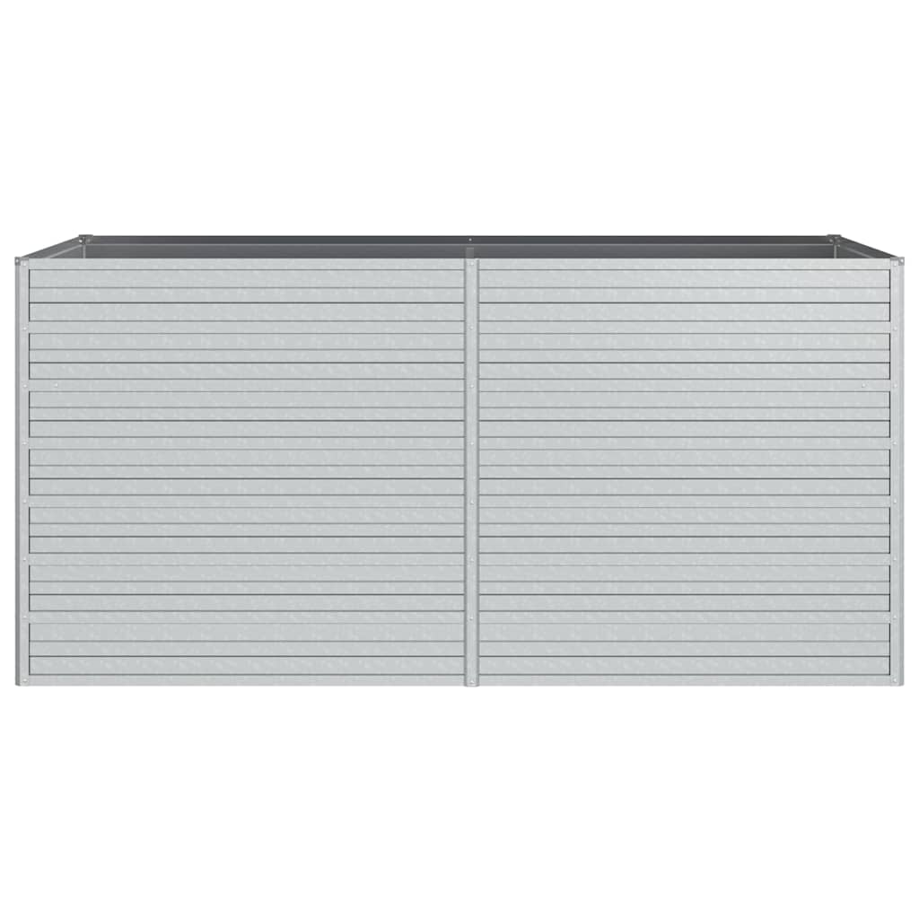 Garden Raised Bed 160x80x77 cm Galvanized Steel Silver